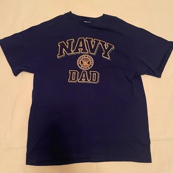 Navy Dad shirt, size Large. - Picture 1 of 6